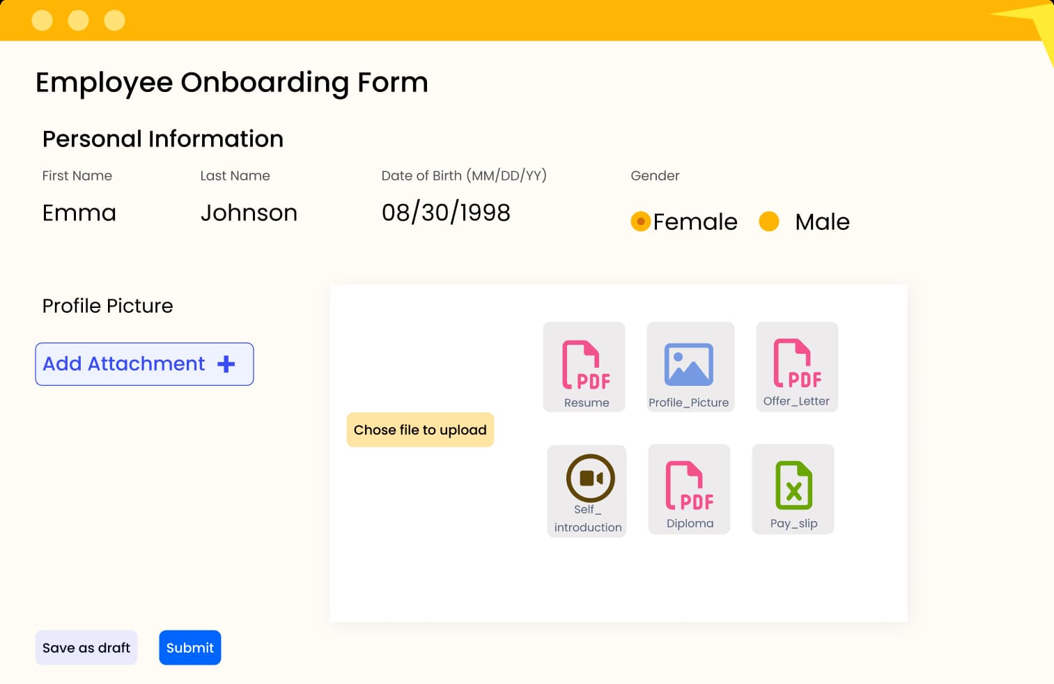 Paperless onboarding