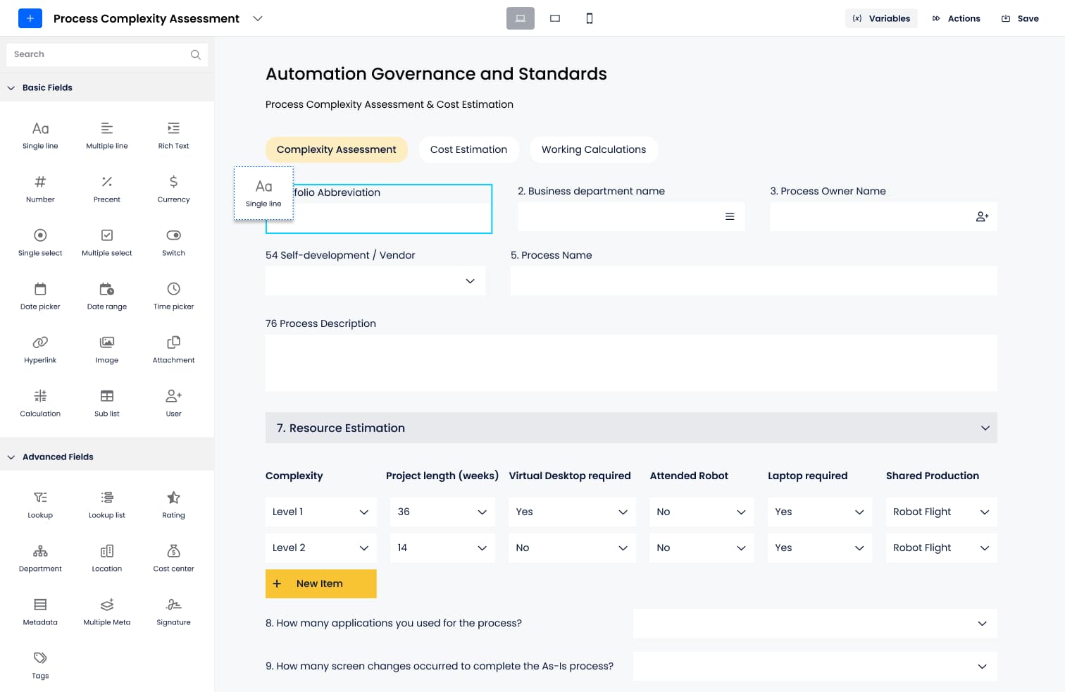 Design Dynamic Forms for Every Workflow workflow automation screen