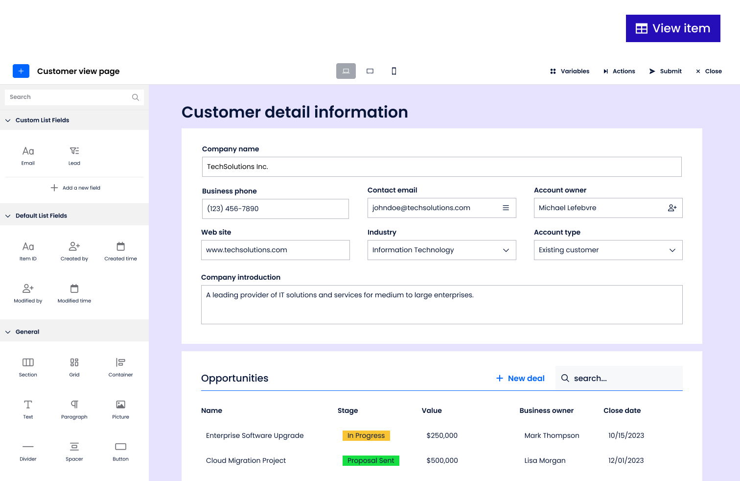 Design custom list forms for optimal user experience