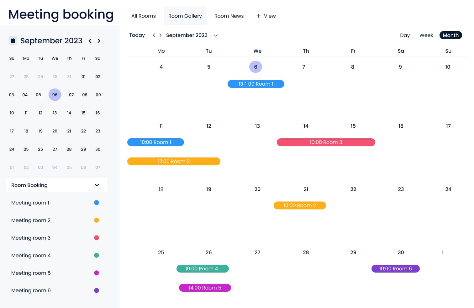 Calendar view